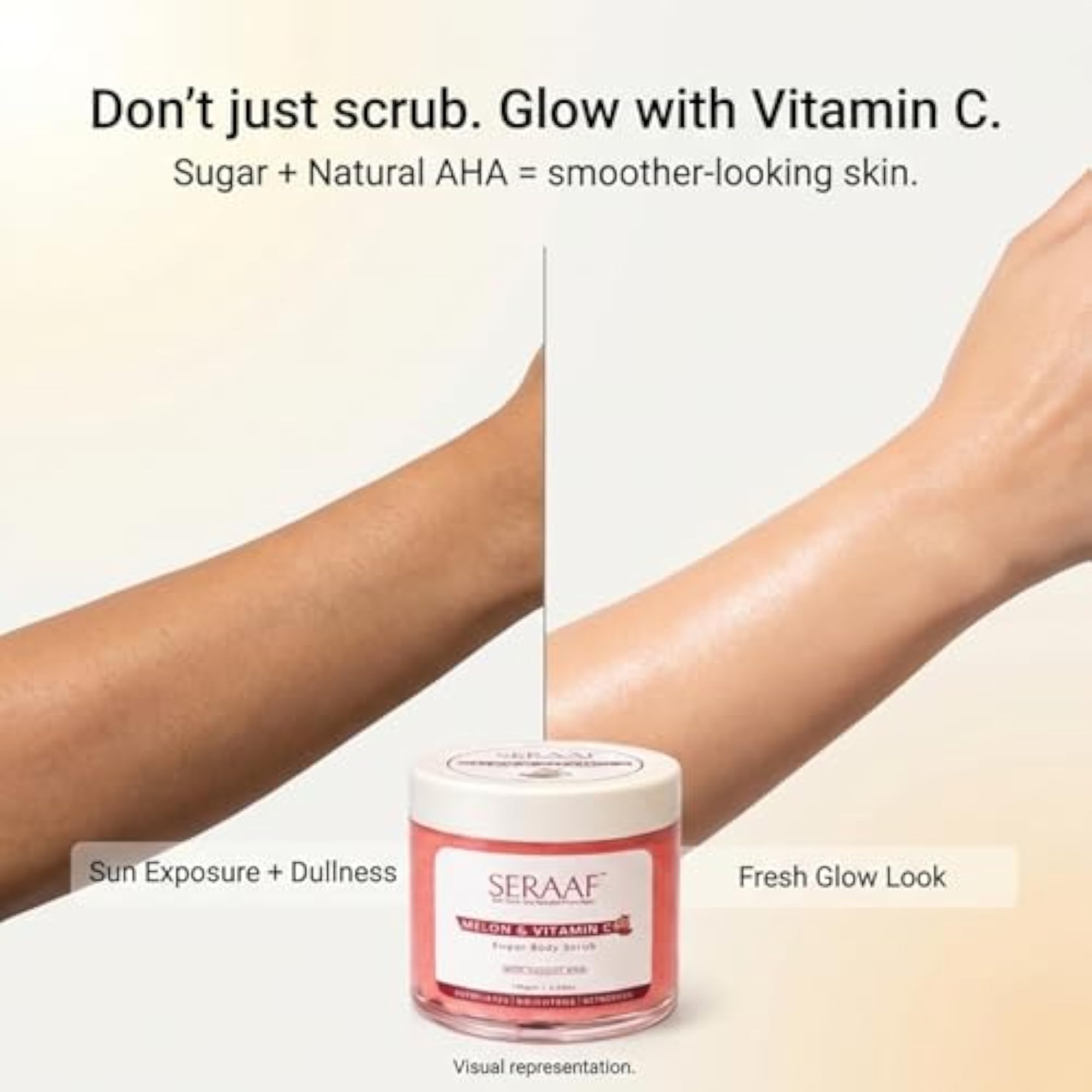 Melon Vitamin C Body Scrub for Women, 130g